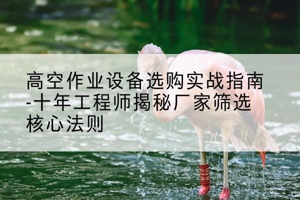 巴林右旗剪叉式升降机厂家-高空作业设备选购实战指南-十年工程师揭秘厂家筛选核心法则