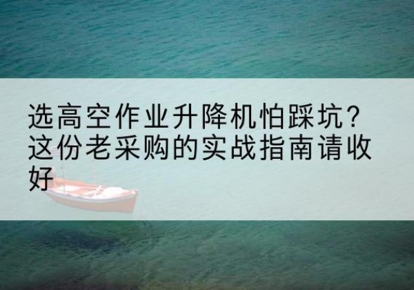 巴林右旗高空作业升降机厂家推荐-选高空作业升降机怕踩坑？这份老采购的实战指南请收好