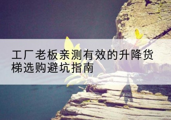 巴林右旗升降货梯怎么选-工厂老板亲测有效的升降货梯选购避坑指南